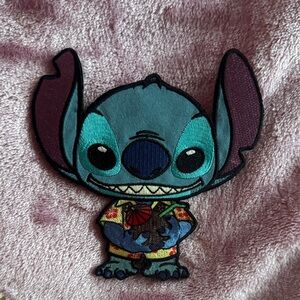 Disney Black and Blue Stitch Iron-On Patch